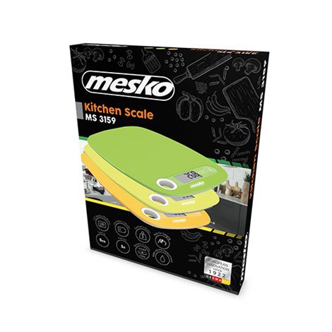 Mesko | Kitchen scale | MS 3159g | Maximum weight (capacity) 5 kg | Graduation 1 g | Display type LCD | Green - 4